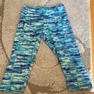 Fun watercolor athletic capris